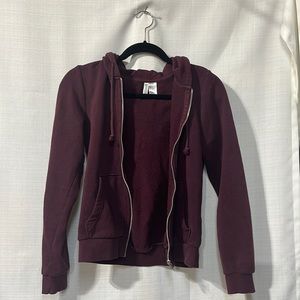 Maroon H&M Zip Up Jacket